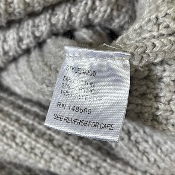 41 HAWTHORN Gray Waffle Knit Cowl Neck Thumb Holes Sweater Size large Stitchfix - Picture 6 of 10